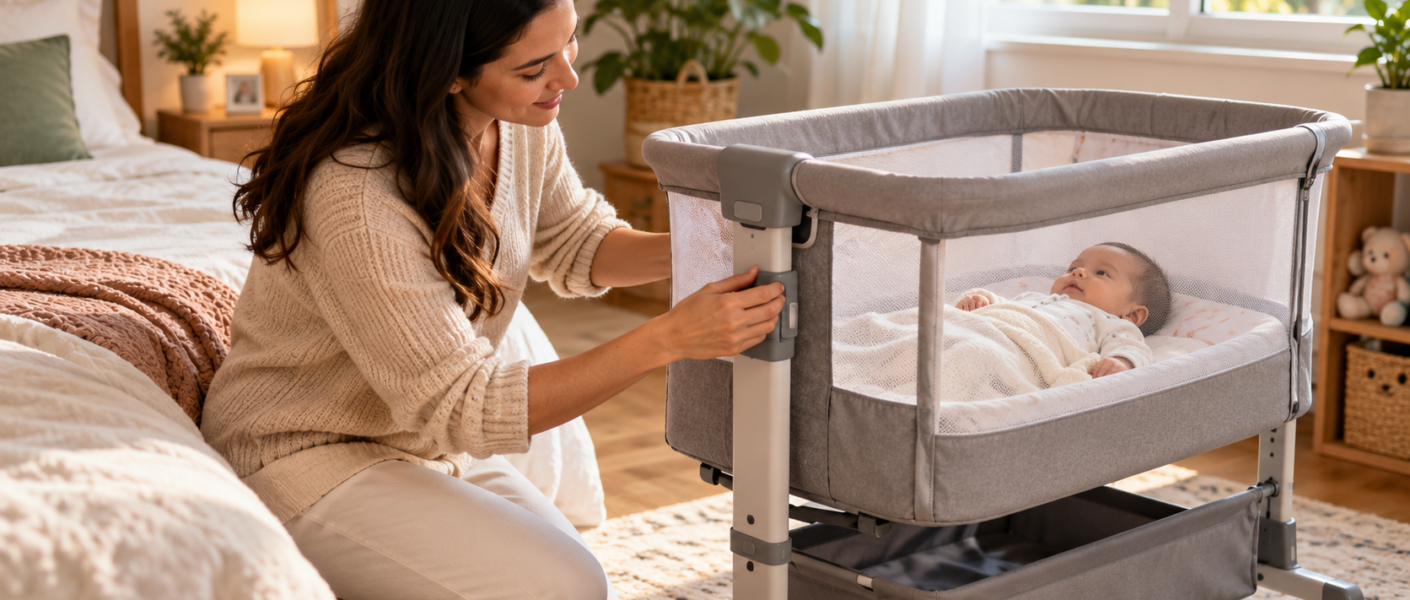 Berço portátil com regulagem de altura vale a pena? Entenda ergonomia, praticidade e cuidados essenciais de segurança.