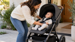 Carrinho de bebê com apoio para os pés faz diferença? Entenda como o recurso influencia conforto, postura e segurança.