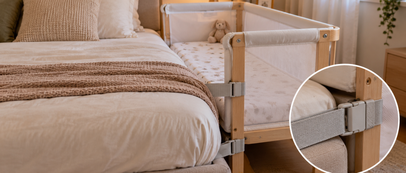 Berço acoplado precisa ficar preso à estrutura da cama? Entenda a fixação, os riscos e os cuidados para o sono do bebê.
