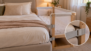 Berço acoplado precisa ficar preso à estrutura da cama? Entenda a fixação, os riscos e os cuidados para o sono do bebê.
